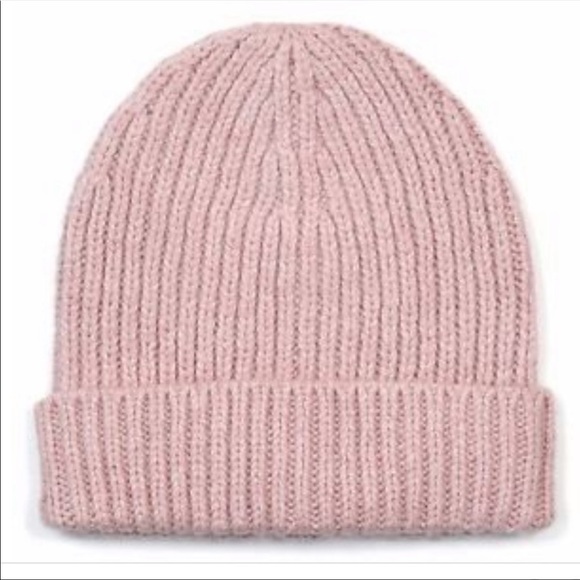 J. Crew Accessories - J. Crew Ribbed Knit Beanie in Dusty Pink hat